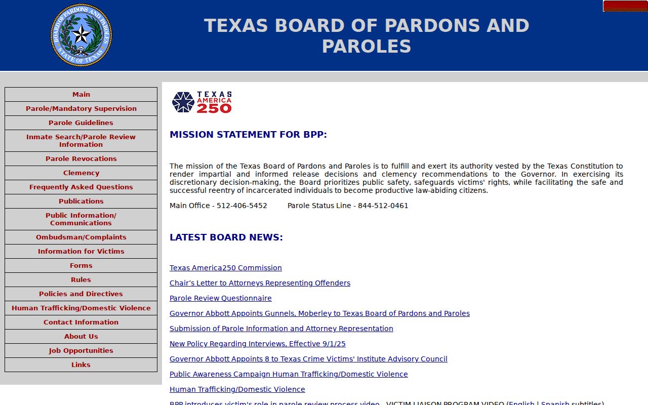 Bogata criminal records Texas parole authority source