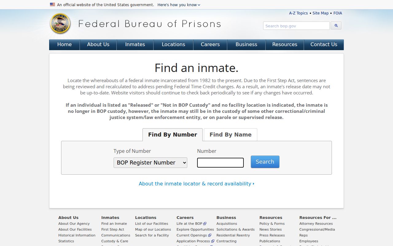 Bogata criminal records federal inmate locator boundary