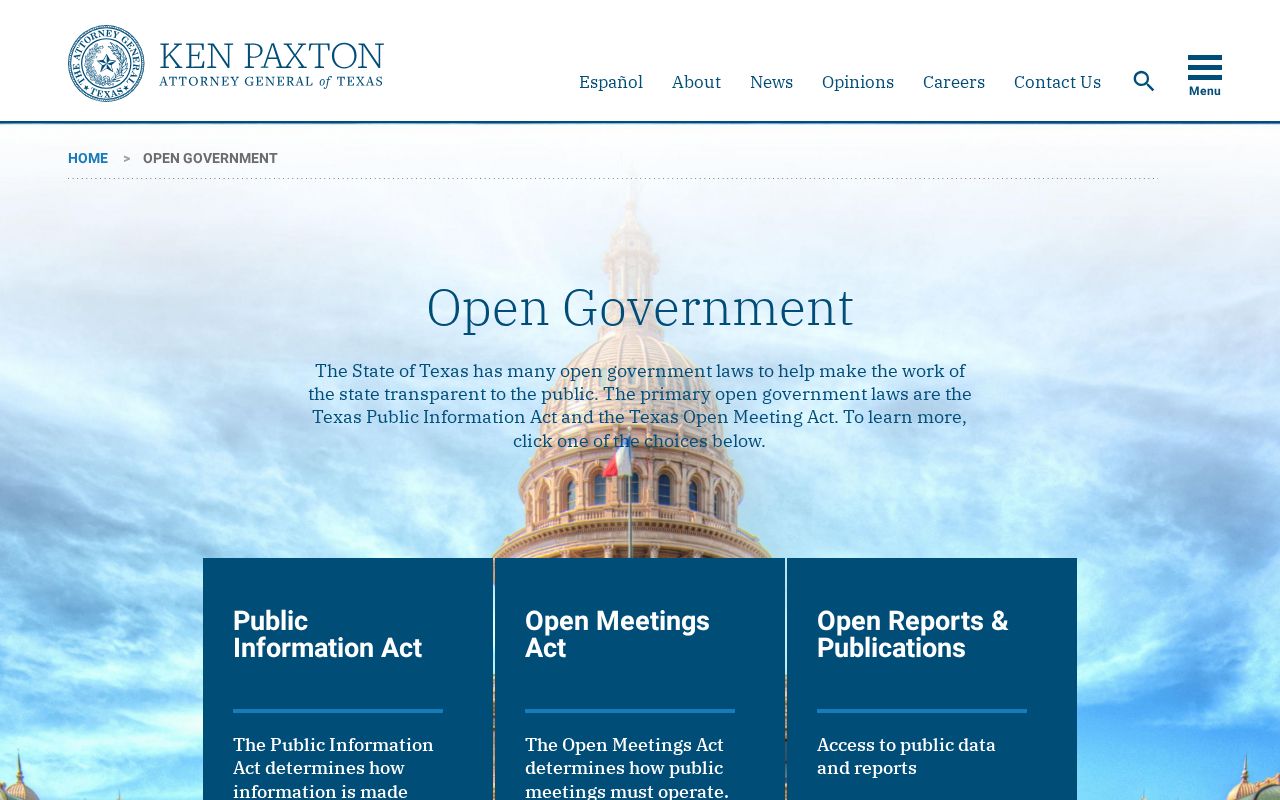 Red River County criminal records Texas open government guidance
