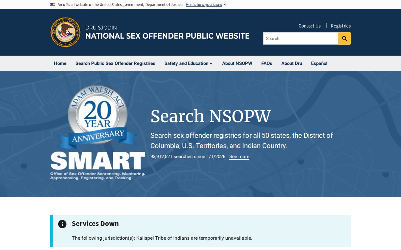 NSOPW national layer for a Red River County sex offender lookup